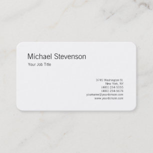 Rounded Corner Black White Personalised Business Card
