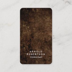 Rounded Corner Brown Texture Elegant Modern Business Card