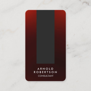 Rounded Corner Brownish Red Grey Business Card