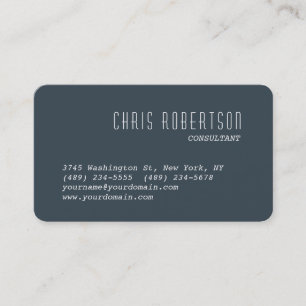 Rounded Corner Charcoal Grey Business Card