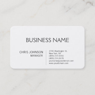 Rounded Corner Contemporary Manager Business Card