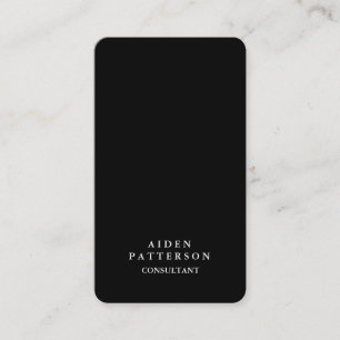 Rounded Corner Creative Black Modern Elegant Business Card