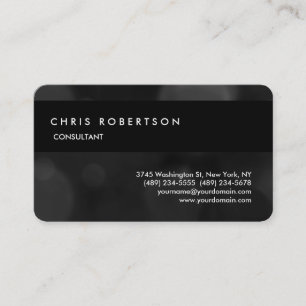 Rounded Corner Grey Black Charming Business Card