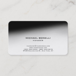 Rounded corner grey black stylish business card