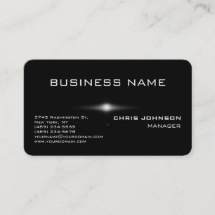 Rounded Corner Grey Rich Black Business Card