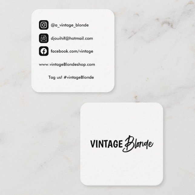 rounded corner, logo cards, social media cards (Front/Back)
