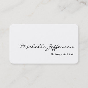 Rounded Corner Makeup Artist Chic Business Card