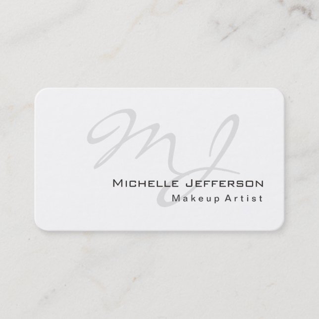 Rounded Corner Makeup Artist White Business Card (Front)