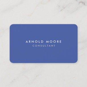 Rounded Corner Medium Blue Professional Modern Business Card