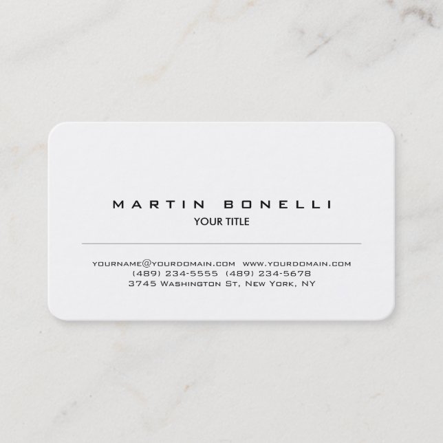Rounded Corner Modern Professional Business Card (Front)