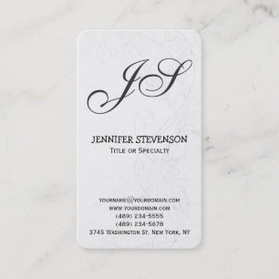 Rounded Corner Monogram Pattern Business Card