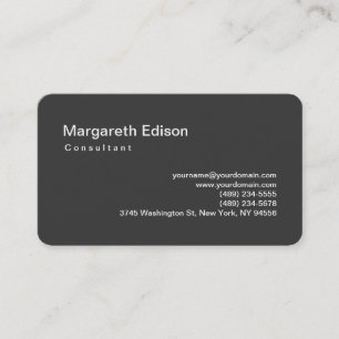 Rounded Corner Plain Grey Standard Business Card