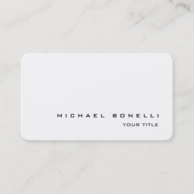 Rounded Corner Simple Professional Business Card (Front)