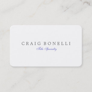 Rounded Corner Sophisticated Script Business Card