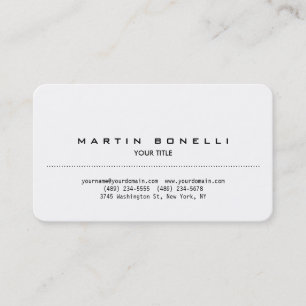 Rounded Corner White Professional Business Card