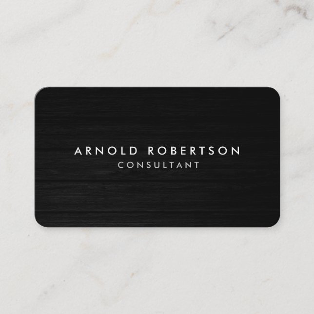 Rounded Corner Wood Professional Business Card (Front)