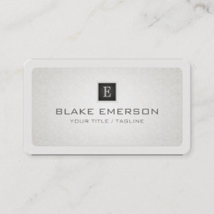 Rounded Corners Custom Professional Monogram Business Card
