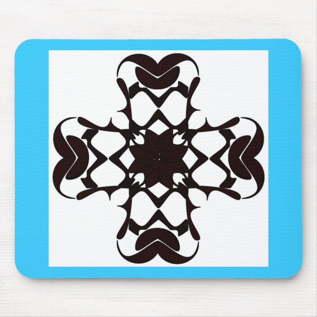 ROUNDED CROSS MOUSE MAT (Front)