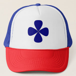 ROUNDED CROSS TRUCKER HAT