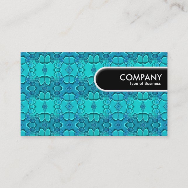 Rounded Edge Tag - Aqua Blue Fest (Front)