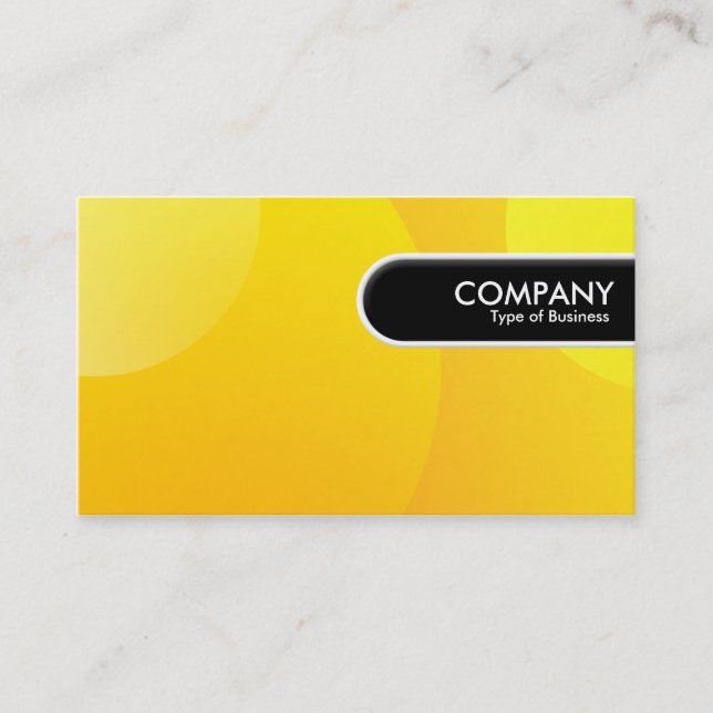 Rounded Edge Tag - Bubble Cloud Yellow (Front)