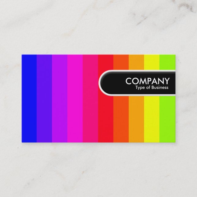 Rounded Edge Tag - Colour Bars (Front)