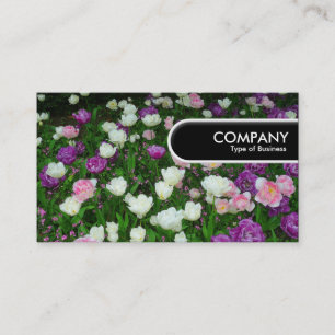 Rounded Edge Tag - Colourful Tulips