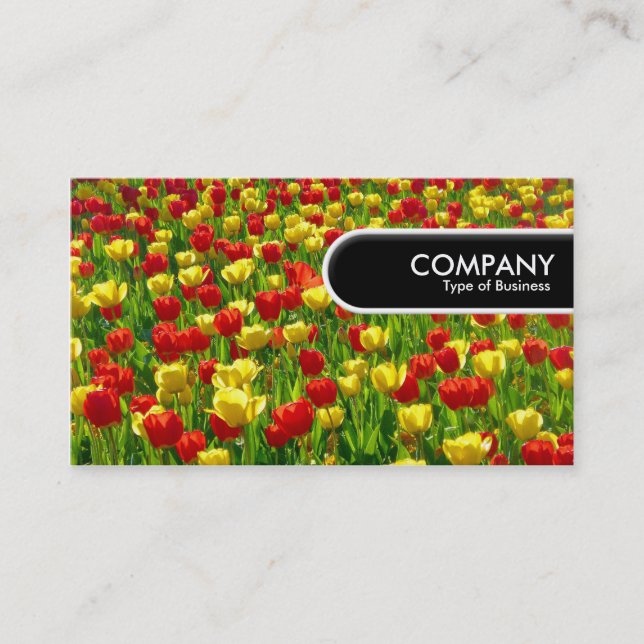 Rounded Edge Tag - Sea of Tulips (Front)