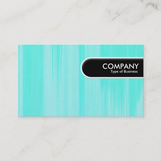 Rounded Edge Tag - Turquoise Painted Canvas (Front)