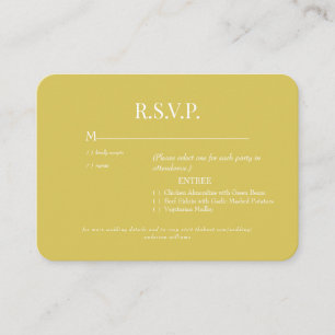 Rounded Island Citrus Dinner Options Wedding Enclosure Card