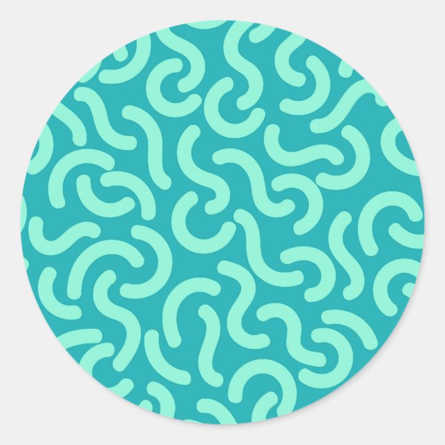 Rounded Lines Seamless Patterns Classic Round Sticker (Front)
