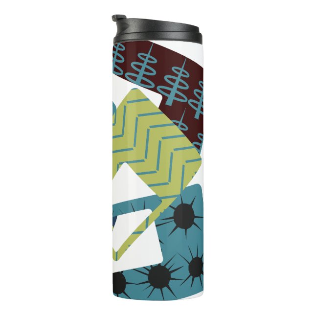 Rounded Mid-Century Modern Rectangles  Thermal Tumbler (Rotated Right)