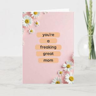 Rounded Orange Mom Card