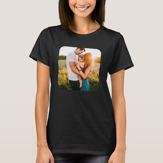 Rounded Photo Template Womans TShirt (Front)
