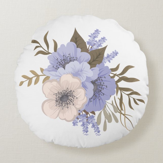 Rounded Pillow Spring Flowers (Front)