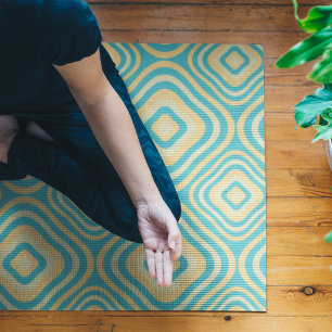 rounded retro yoga mat