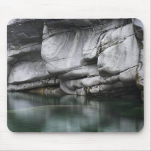 Rounded Rock Cliff by Verzasca River Mouse Mat