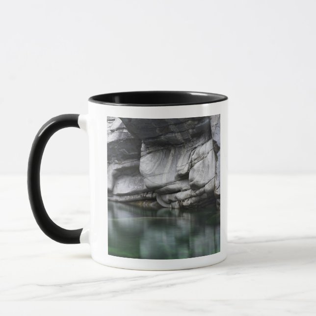 Rounded Rock Cliff by Verzasca River Mug (Left)
