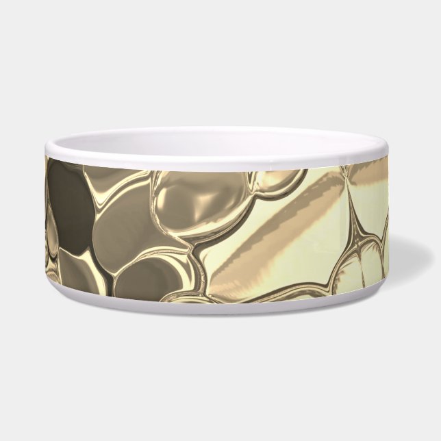Rounded shapes in bronze colour, clear gold, gloss (Front)