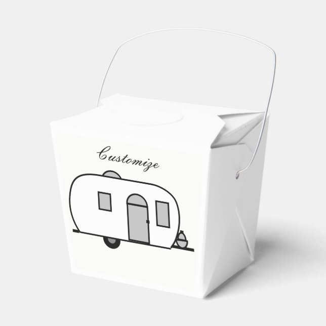 Rounded travel trailer Thunder_Cove Favour Box (Front Side)