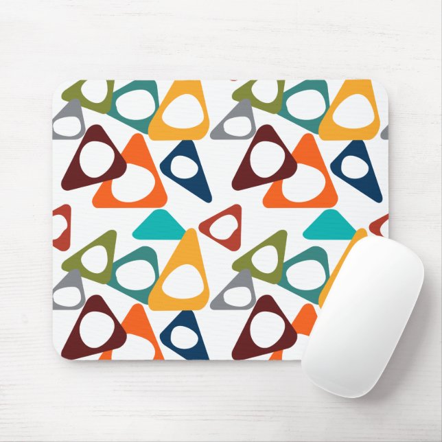 Rounded Triangles  Mouse Mat (With Mouse)