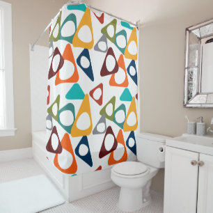 Rounded Triangles Shower Curtain