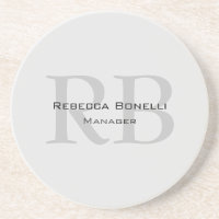 Rounded White Gray Monogram Manager