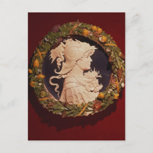 Roundel bearing a profile portrait postcard