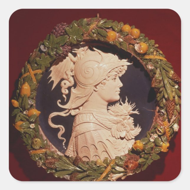 Roundel bearing a profile portrait square sticker (Front)