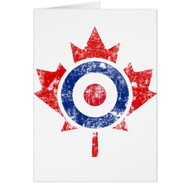 Roundel Canada Curling Hockey Target Grunge Ice (Front)