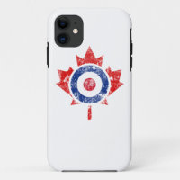 Roundel Canada Curling Hockey Target Grunge Ice