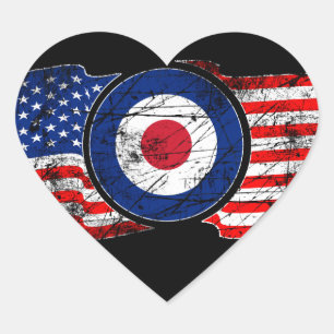 Roundel Mods USA Target Scooter Heart Sticker