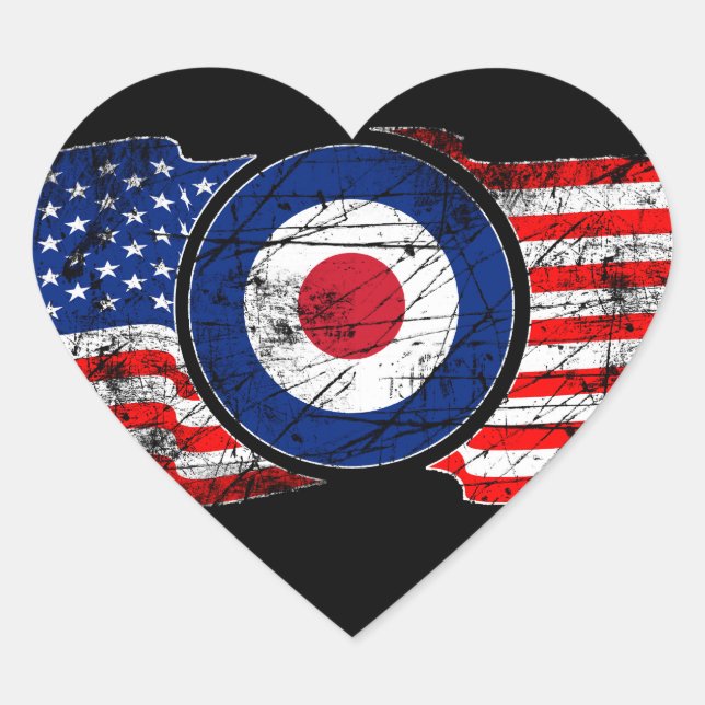 Roundel Mods USA Target Scooter Heart Sticker (Front)