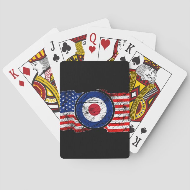Roundel Mods USA Target Scooter Playing Cards (Back)